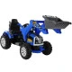 Akumuliatorinis mėlynas traktorius su kaušu