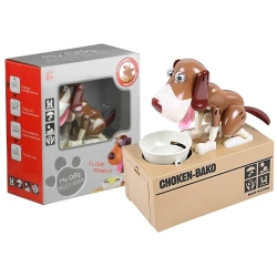 Taupyklė su monetas valgančiu šuniu