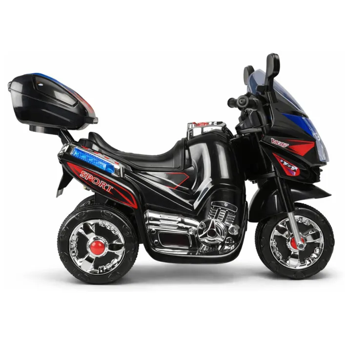 Elektrinis juodas motociklas HC8051 Elektrinės mašinėlės vaikams