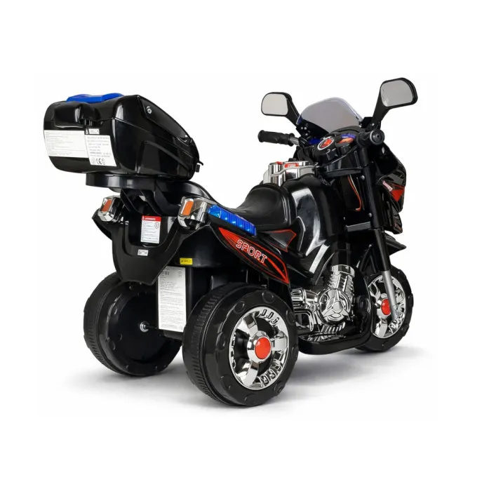 Elektrinis juodas motociklas HC8051 Elektrinės mašinėlės vaikams