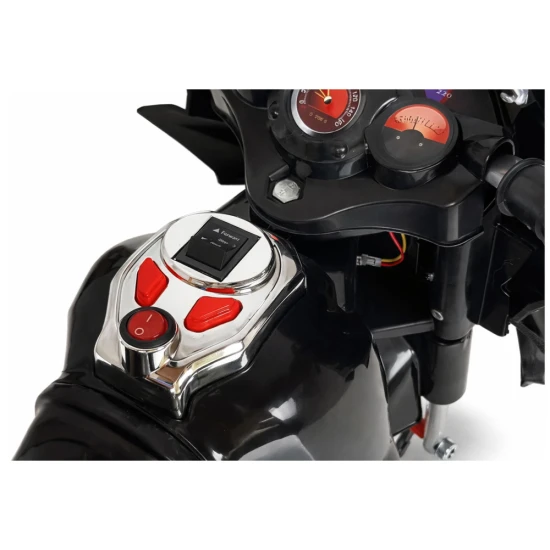 Elektrinis juodas motociklas HC8051 Elektrinės mašinėlės vaikams