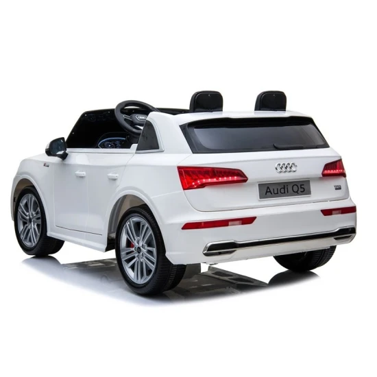 Audi Q5 baltas akumuliatorinis automobilis Elektrinės mašinėlės vaikams