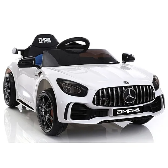 Mercedes GTR elektrinis baltas automobilis Elektrinės mašinėlės vaikams