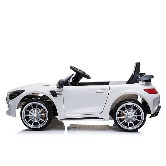 Mercedes GTR elektrinis baltas automobilis Elektrinės mašinėlės vaikams