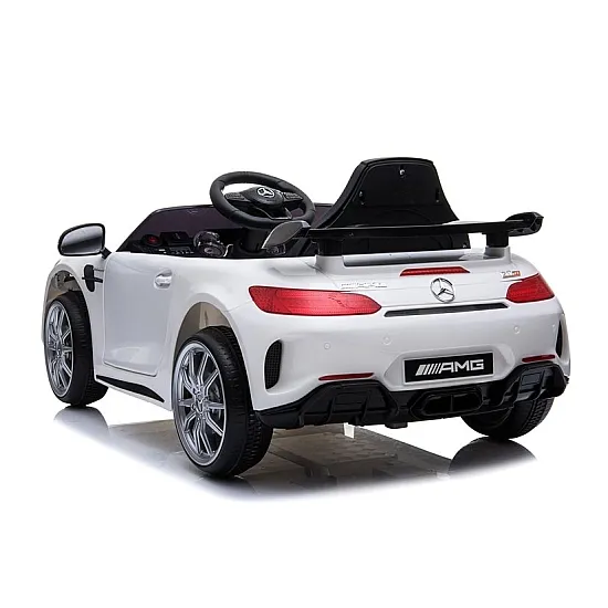 Mercedes GTR elektrinis baltas automobilis Elektrinės mašinėlės vaikams