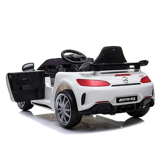 Mercedes GTR elektrinis baltas automobilis Elektrinės mašinėlės vaikams