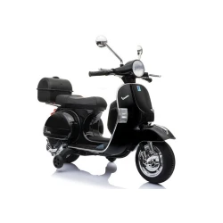 Juodas akumuliatorinis motoroleris Vespa