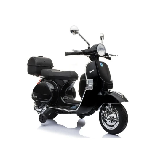 Juodas akumuliatorinis motoroleris Vespa Automobiliai