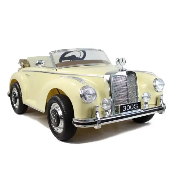 Retro stiliaus rusvas akumuliatorinis automobilis LS-618 Mercedes 300S