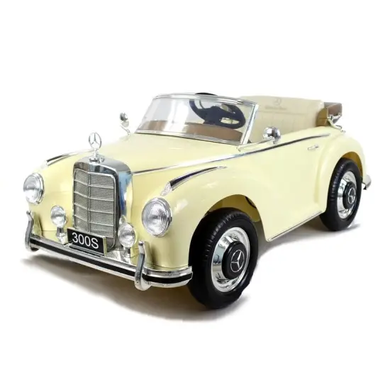 Retro stiliaus rusvas akumuliatorinis automobilis LS-618 Mercedes 300S