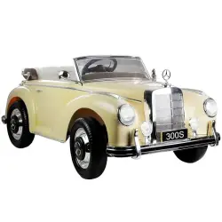 Retro stiliaus rusvas akumuliatorinis automobilis LS-618 Mercedes 300S