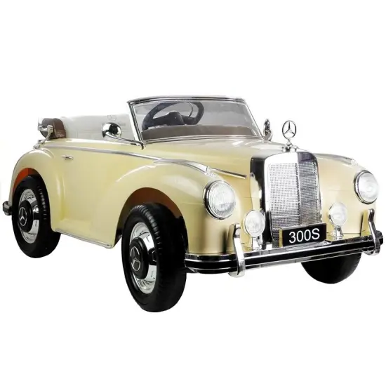 Retro stiliaus rusvas akumuliatorinis automobilis LS-618 Mercedes 300S