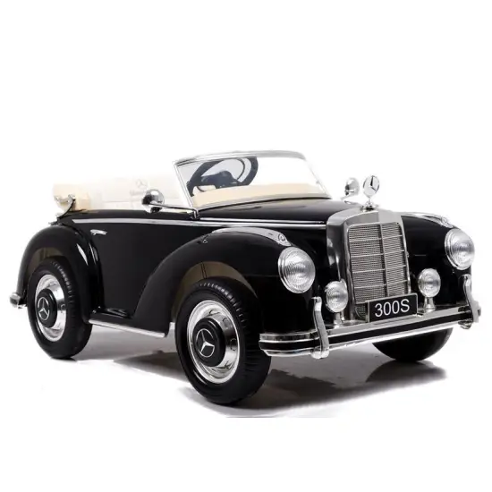 Retro stiliaus juodas akumuliatorinis automobilis LS-618 Mercedes 300S