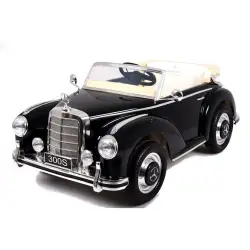Retro stiliaus juodas akumuliatorinis automobilis LS-618 Mercedes 300S