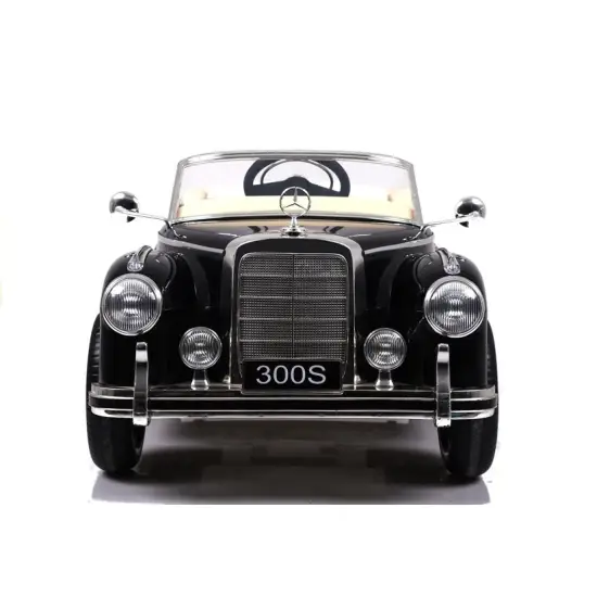 Retro stiliaus juodas akumuliatorinis automobilis LS-618 Mercedes 300S