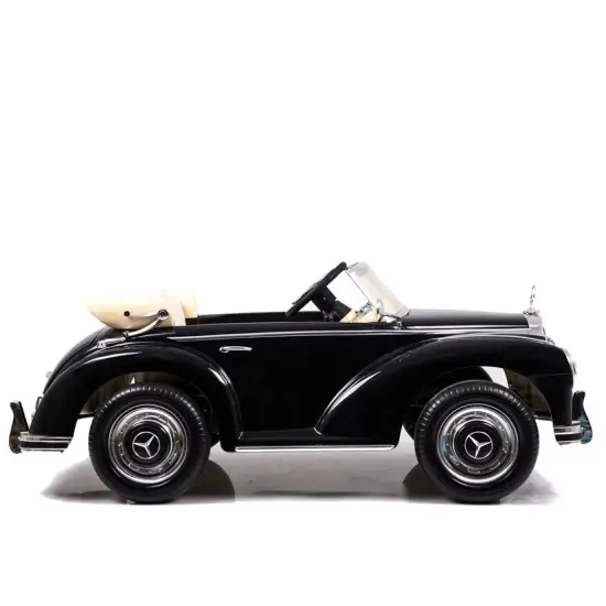 Retro stiliaus juodas akumuliatorinis automobilis LS-618 Mercedes 300S
