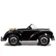 Retro stiliaus juodas akumuliatorinis automobilis LS-618 Mercedes 300S