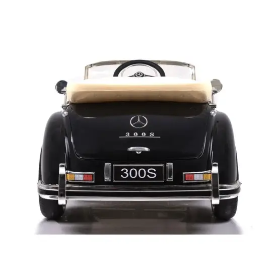 Retro stiliaus juodas akumuliatorinis automobilis LS-618 Mercedes 300S