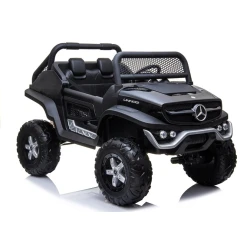 Juodas Mercedes 4x4 akumuliatorinis automobilis