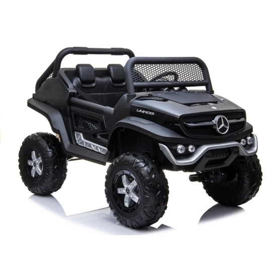 Juodas Mercedes 4x4 akumuliatorinis automobilis Automobiliai