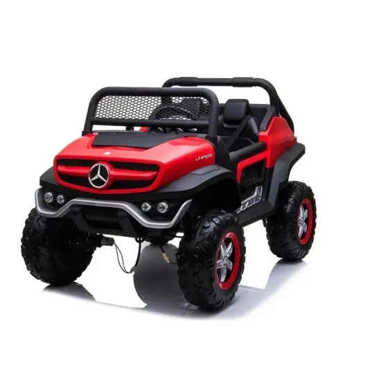 Mercedes Unimog elektrinis raudonas automobilis Automobiliai