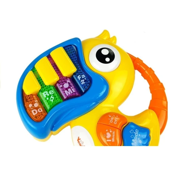 Geltonas fortepijonas Papūga Kūdikiams