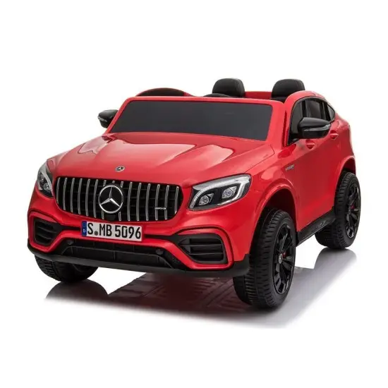 Raudonas elektrinis automobilis Mercedes GLC 63S Elektrinės mašinėlės vaikams
