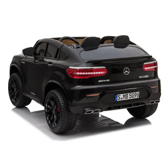 Juodas elektrinis automobilis Mercedes GLC 63S Elektrinės mašinėlės vaikams