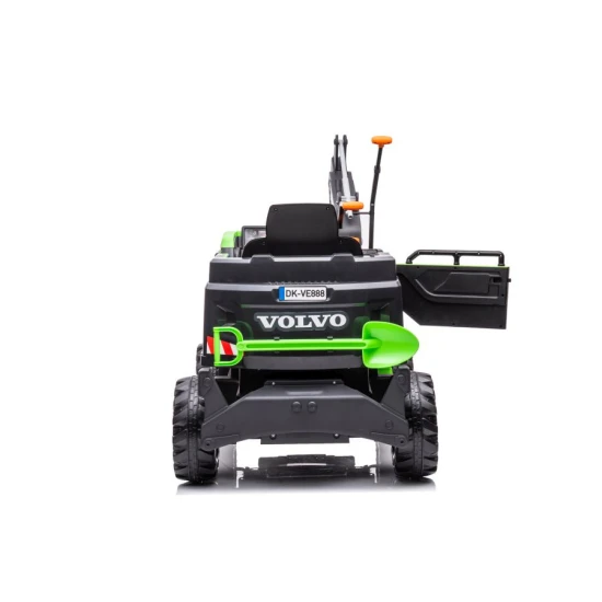 Akumuliatorinis žalias ekskavatorius DK-VE888 Elektrinės mašinėlės vaikams