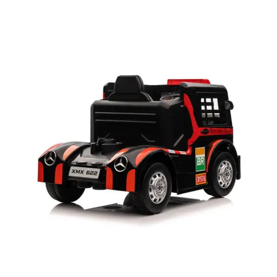 Raudonas elektrinis vilkikas Mercedes XMX622