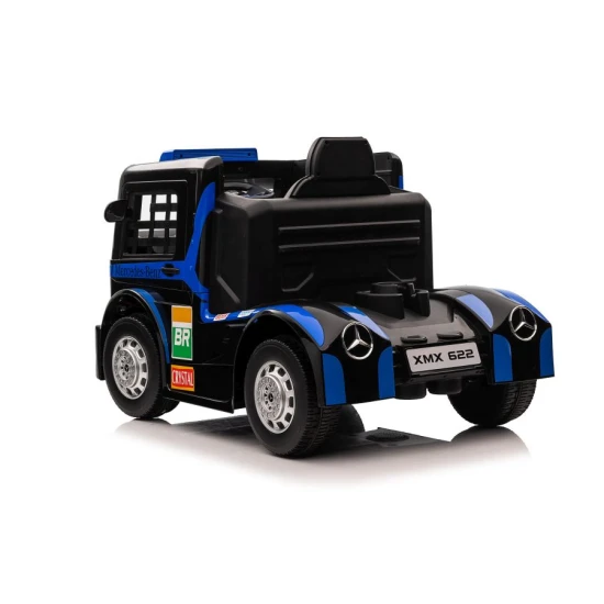 Mėlynas elektrinis vilkikas Mercedes XMX622 Elektrinės mašinėlės vaikams
