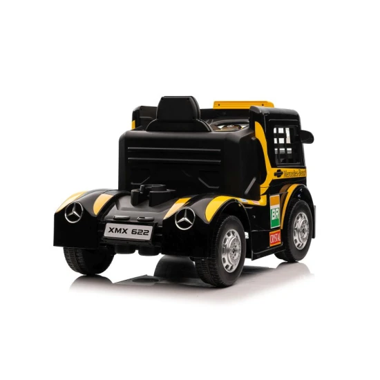 Baterijomis varomas geltonas vilkikas Mercedes XMX622