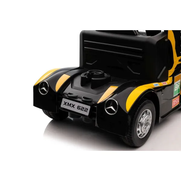 Elektrinis vilkikas vaikams Mercedes XMX622, geltona