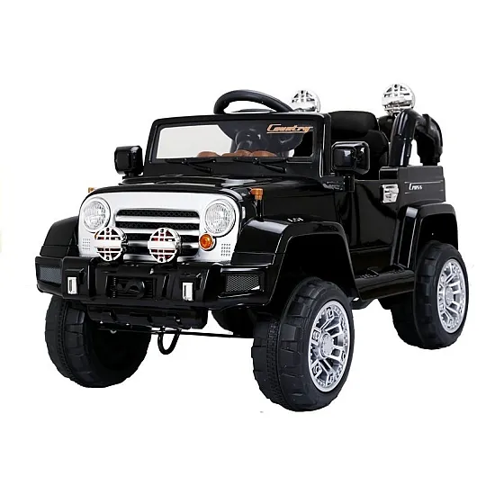 Elektrinis juodas automobilis  Jeep JJ245