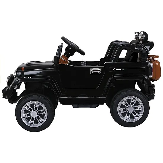 Elektrinis juodas automobilis  Jeep JJ245