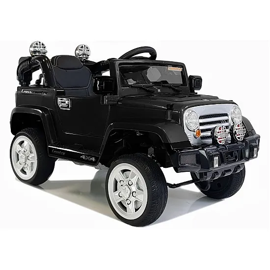 Elektrinis juodas automobilis  Jeep JJ245