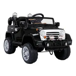 Elektrinis juodas automobilis  Jeep JJ245