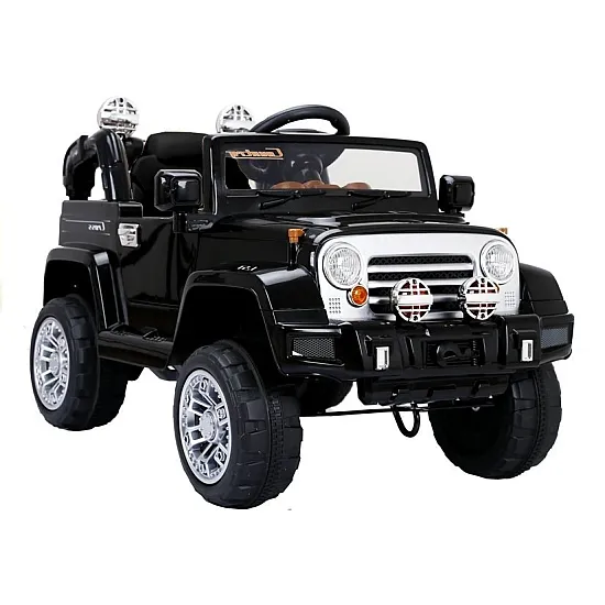 Elektrinis juodas automobilis  Jeep JJ245