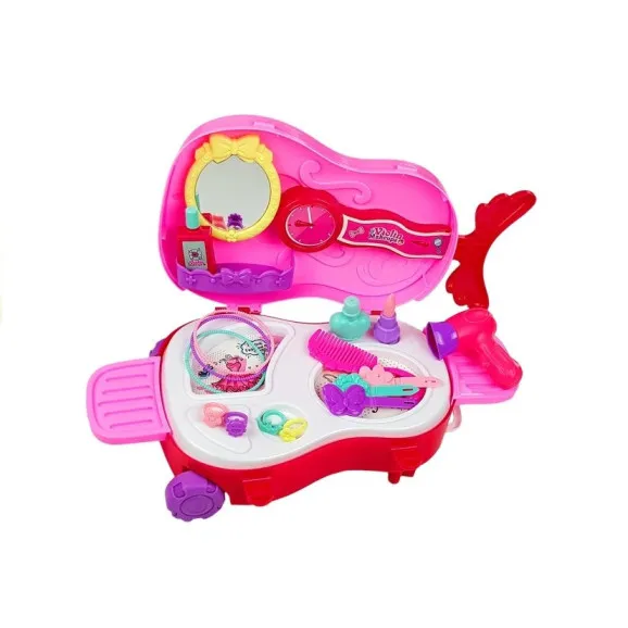 Hair accessory set in suitcase