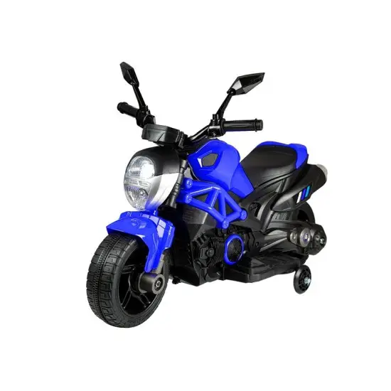 Mėlynas akumuliatorinis motociklas TM1188 Elektrinės mašinėlės vaikams