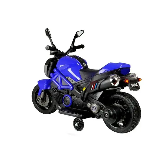 Mėlynas akumuliatorinis motociklas TM1188 Elektrinės mašinėlės vaikams