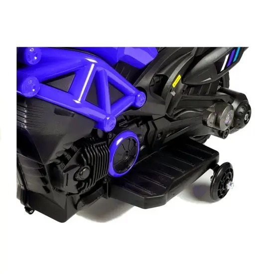 Mėlynas akumuliatorinis motociklas TM1188 Elektrinės mašinėlės vaikams