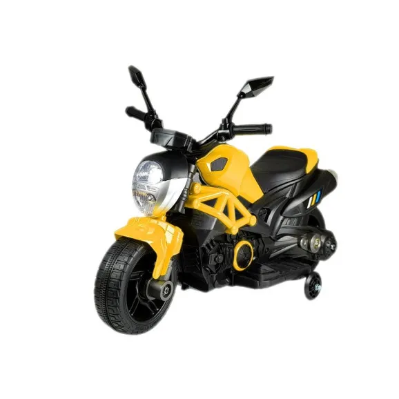 Elektrinis geltonas motociklas GTM1188 Elektrinės mašinėlės vaikams