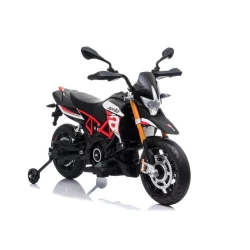 Aprilia A007 akumuliatorinis motociklas, juodas ir raudonas