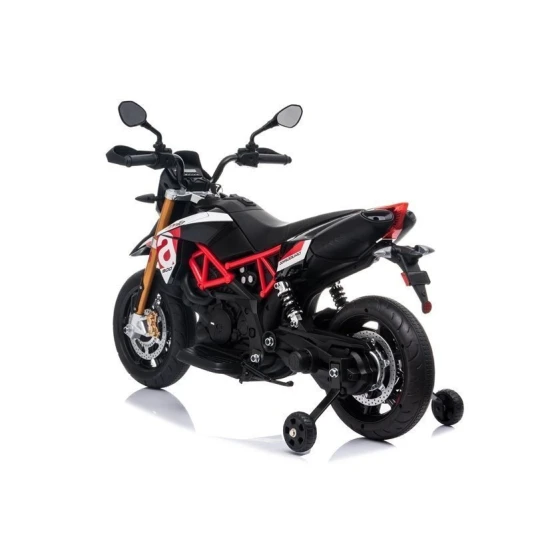 Aprilia A007 akumuliatorinis motociklas, juodas ir raudonas Automobiliai