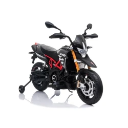 Juodas akumuliatorinis motociklas Aprilia A007