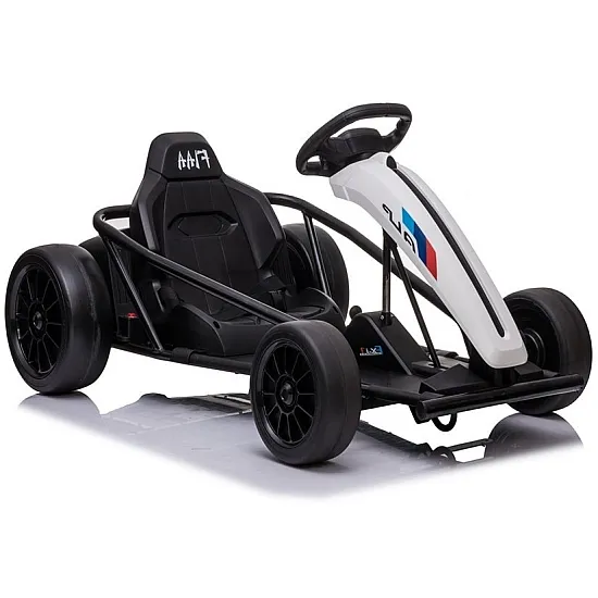 Baltas akumuliatorinis gokartas Drift SX1968 Elektrinės mašinėlės vaikams