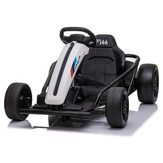 Baltas akumuliatorinis gokartas Drift SX1968 Elektrinės mašinėlės vaikams