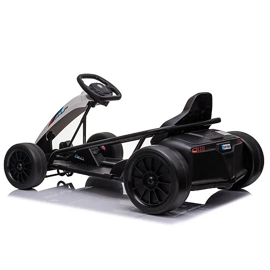 Baltas akumuliatorinis gokartas Drift SX1968 Elektrinės mašinėlės vaikams