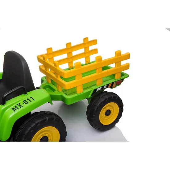XMX611 Zielony traktor z zasilaniem akumulatorowym